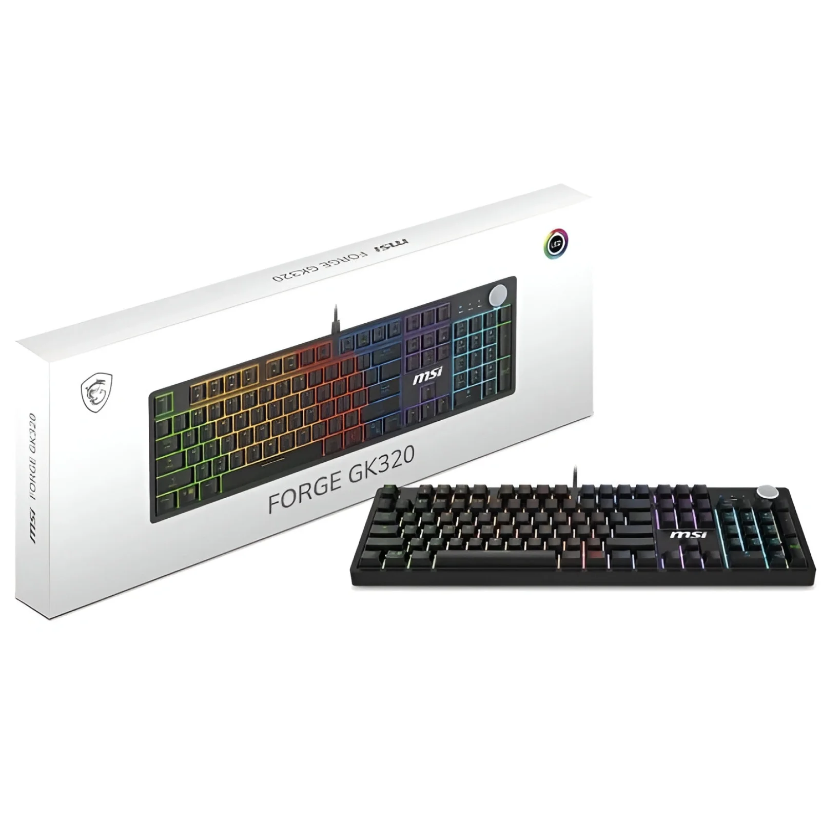 Клавіатура MSI Forge GK320 Red Switches Black (FORGE GK320 RED UA) UA