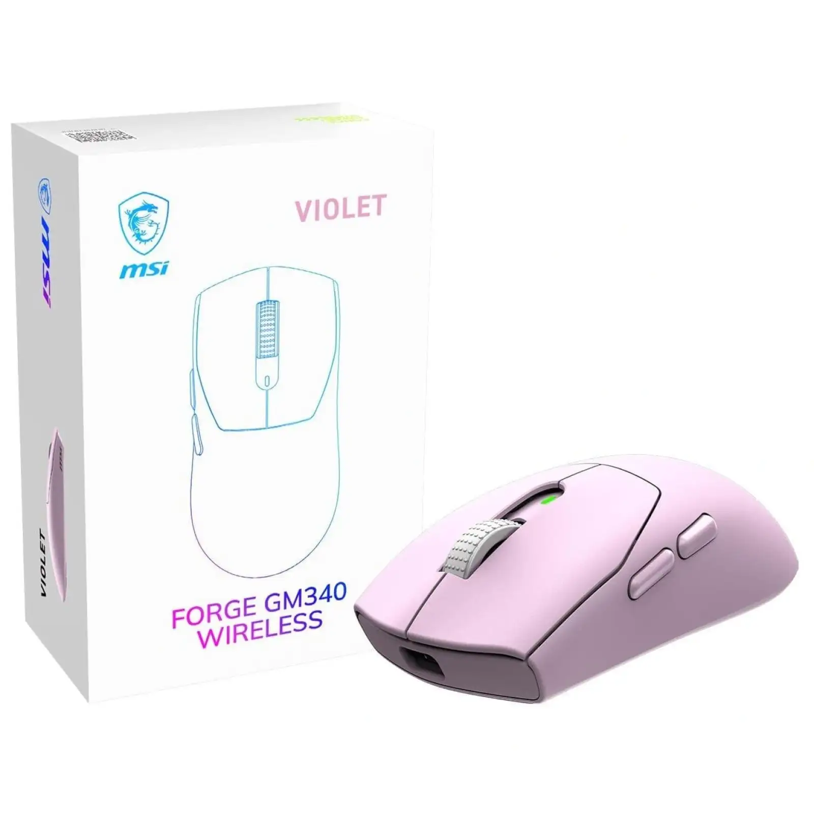 Мышь беспроводная MSI FORGE GM340 (FORGE GM340 W VIOLET) UA