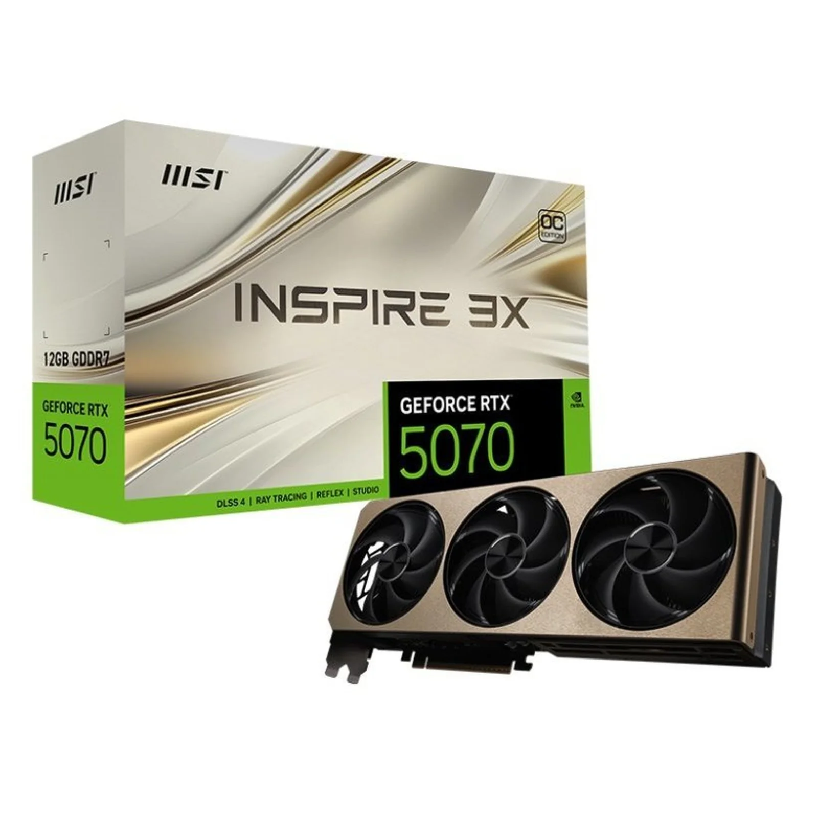 Відеокарта MSI GeForce RTX 5070 12G INSPIRE 3X OC (912-V532-006)