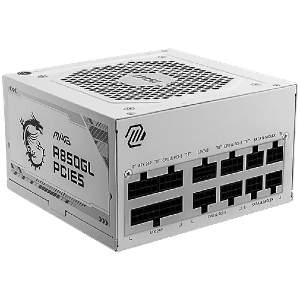 Блок живлення ATX 850W MAG A850GL PCIE5 WHITE MSI UA