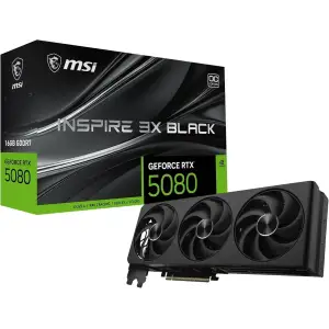 Видеокарта MSI GeForce RTX 5080 16G INSPIRE 3X OC BLACK (G5080-16I3CB)