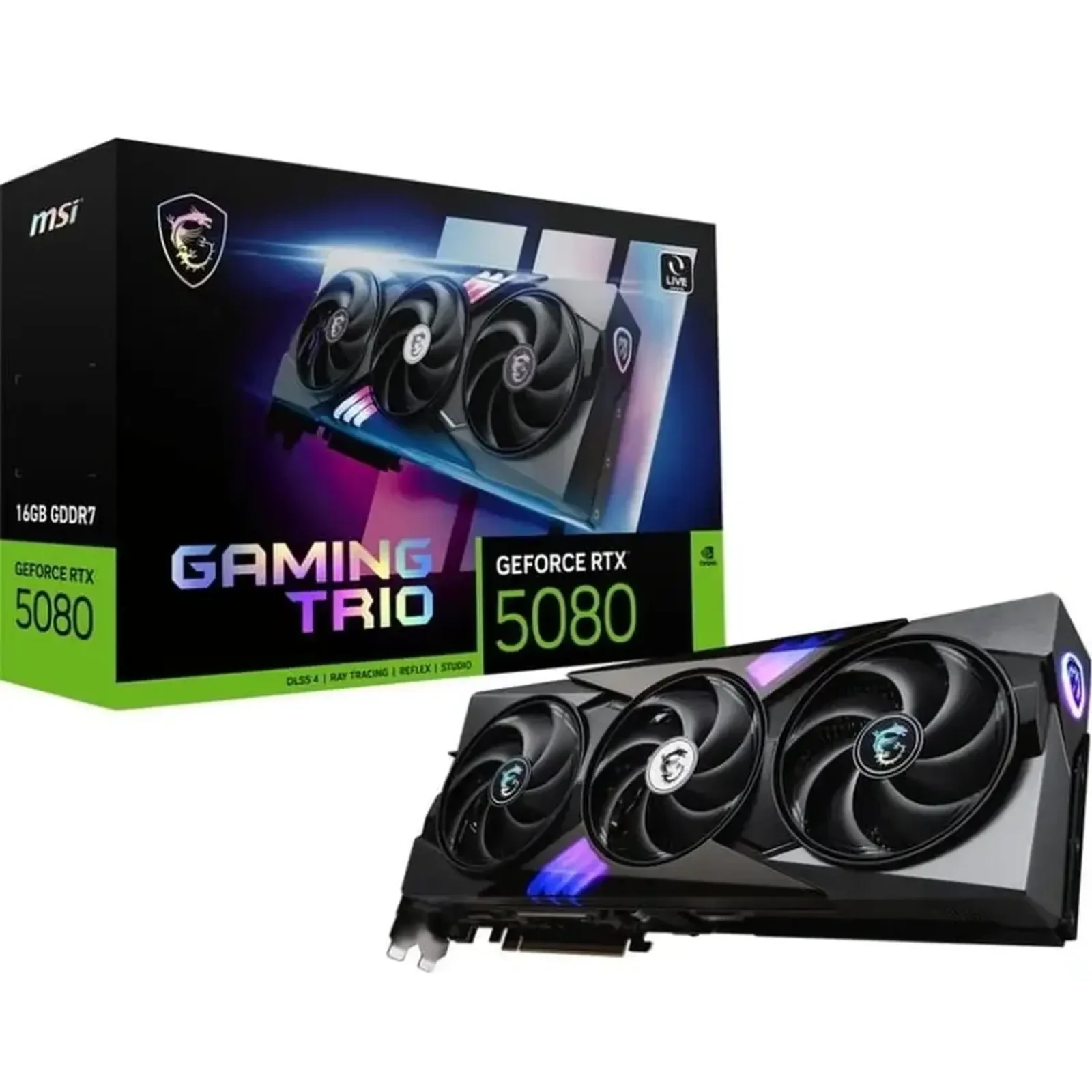 Видеокарта MSI GeForce RTX 5080 16G GAMING TRIO UA