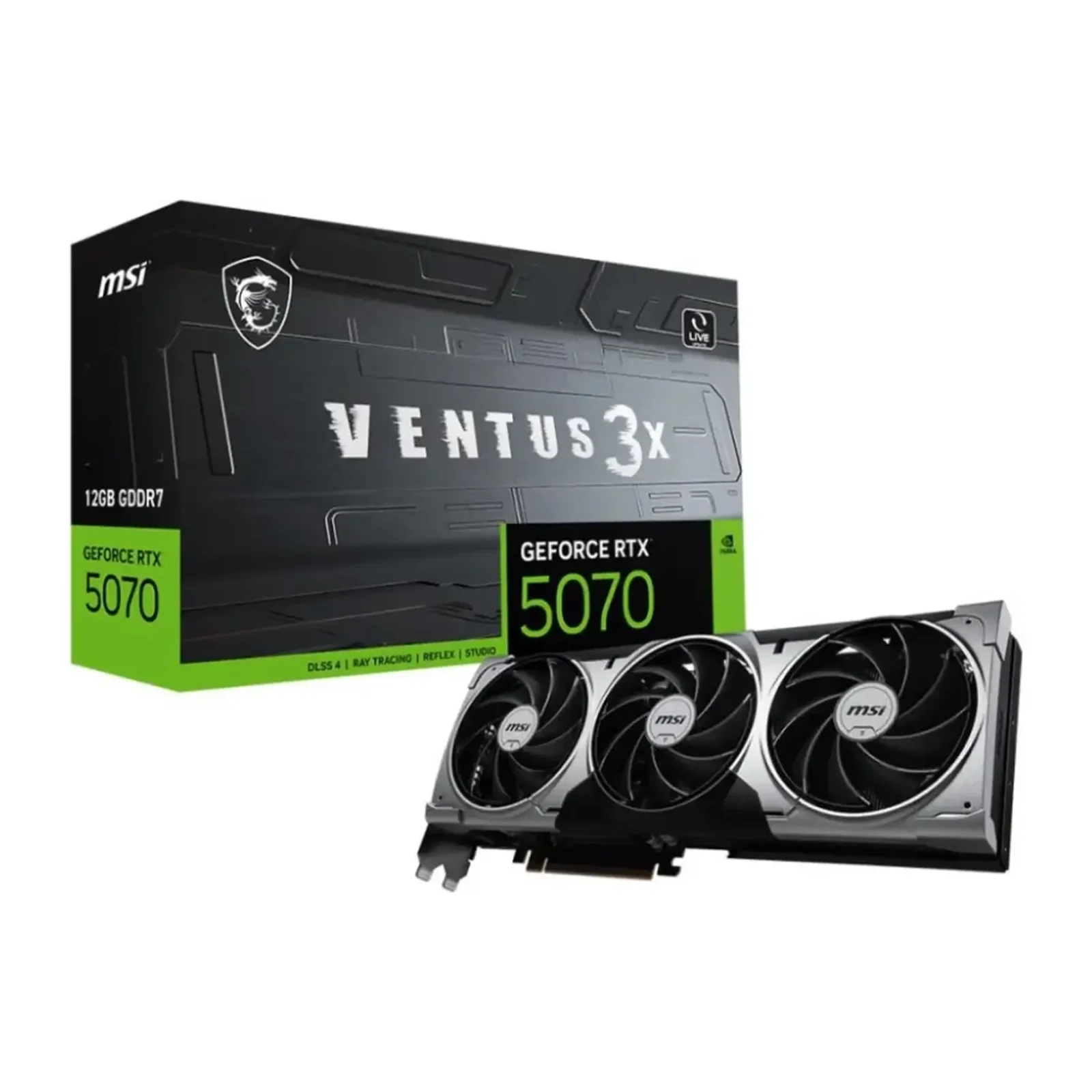 Відеокарта MSI GeForce RTX 5070 12G VENTUS 3X UA