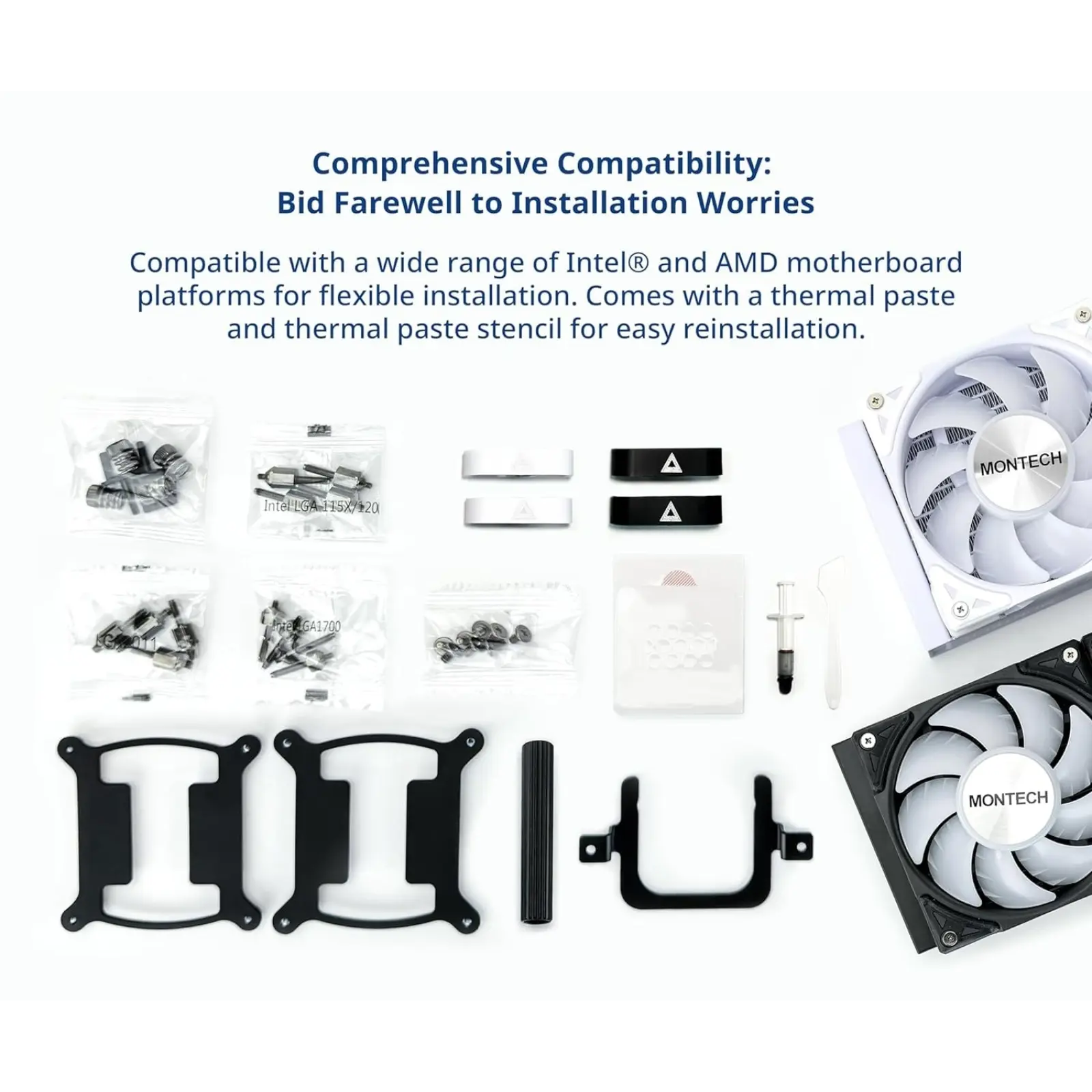 Система водяного охлаждения Montech Hyperflow ARGB 240 White (HYPER FLOW ARGB 240 W) UA