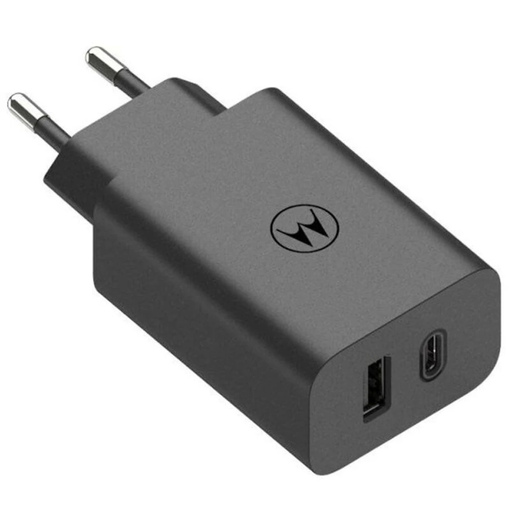 Зарядний пристрій мережевий Motorola 50W Duo + USB-A to USB-C Cable Black (SJMC502) UA