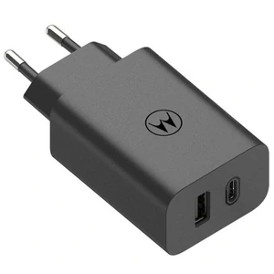 Зарядний пристрій мережевий Motorola 50W Duo + USB-A to USB-C Cable Black (SJMC502) UA