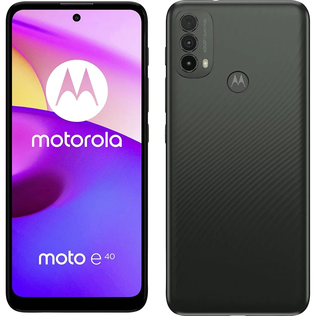 Смартфон Motorola Moto E40 4/64GB Carbon Gray (PAVK0005UA) UA
