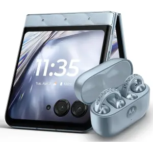 Смартфон Motorola Razr Ultra 2025 16/256GB Ice Melt with Buds Loop (Collections Crystal by Swarovski) (PB880025US)
