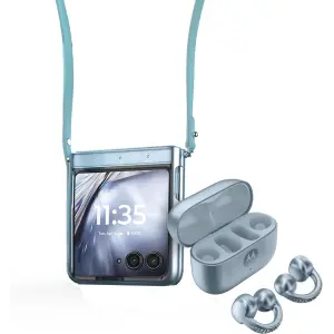 Смартфон Motorola Razr Ultra 2025 16/256GB Ice Melt with Buds Loop (Collections Crystal by Swarovski) (PB880025US)