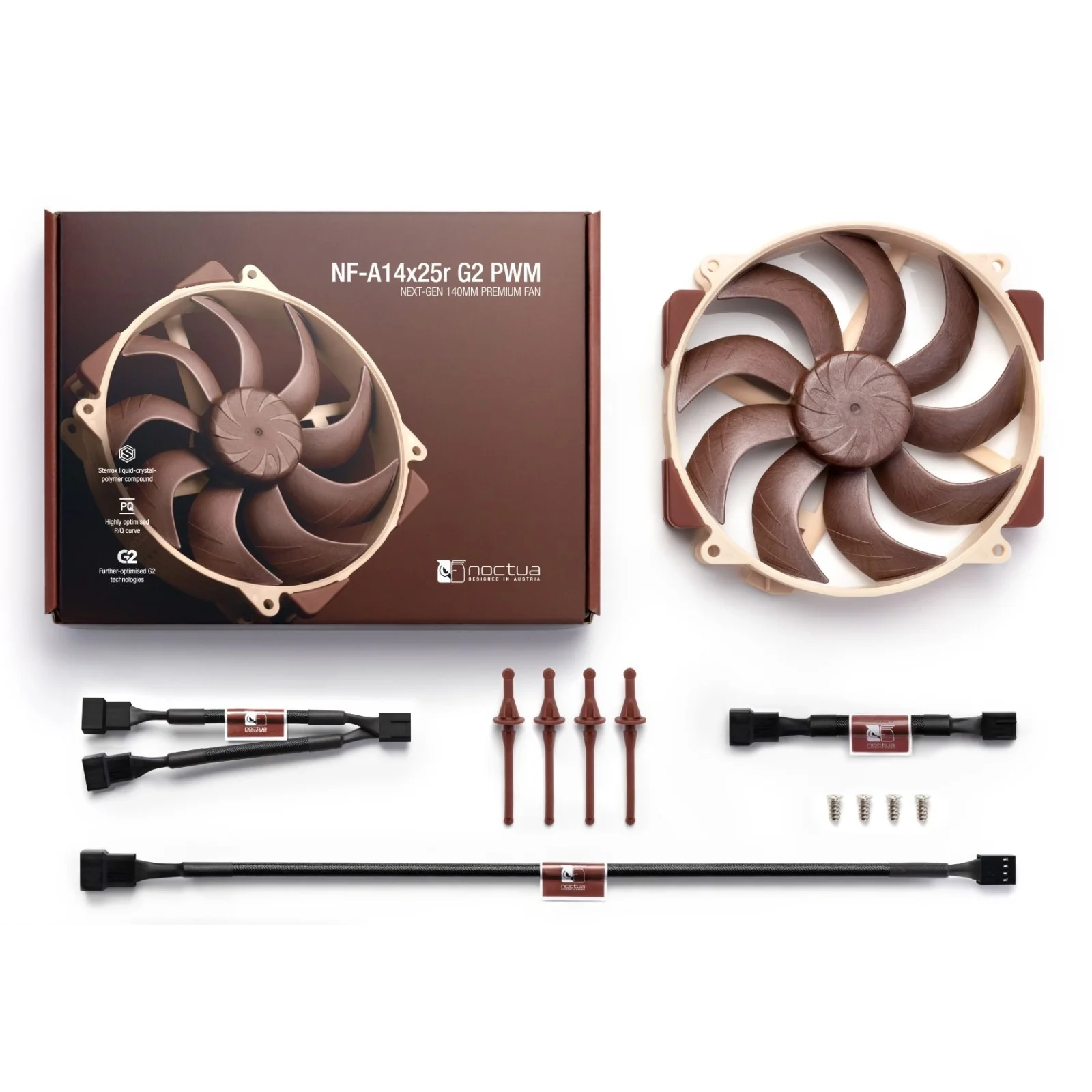 Вентилятор Noctua NF-A14x25r G2 (NF-A14x25r G2 PWM CHROMAX.BLACK) UA