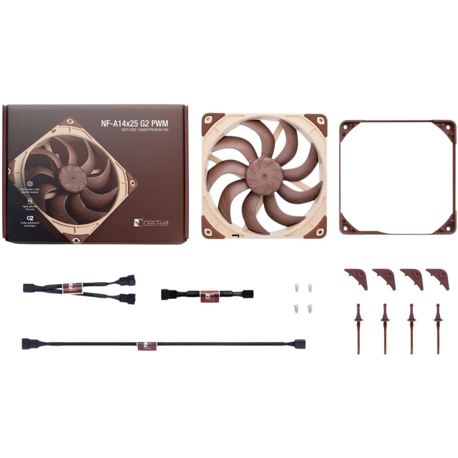 Вентилятор Noctua NF-A14x25 G2 PWM (NF-A14x25 G2 PWM CHROMAX.BLACK) UA