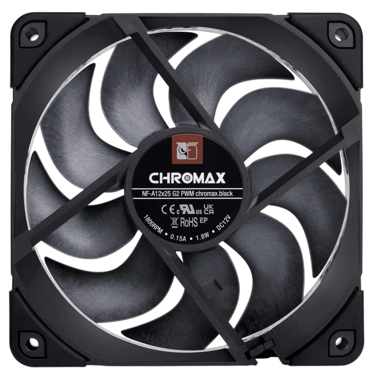 Вентилятор Noctua NF-A12x25 G2 PWM chromax.black UA