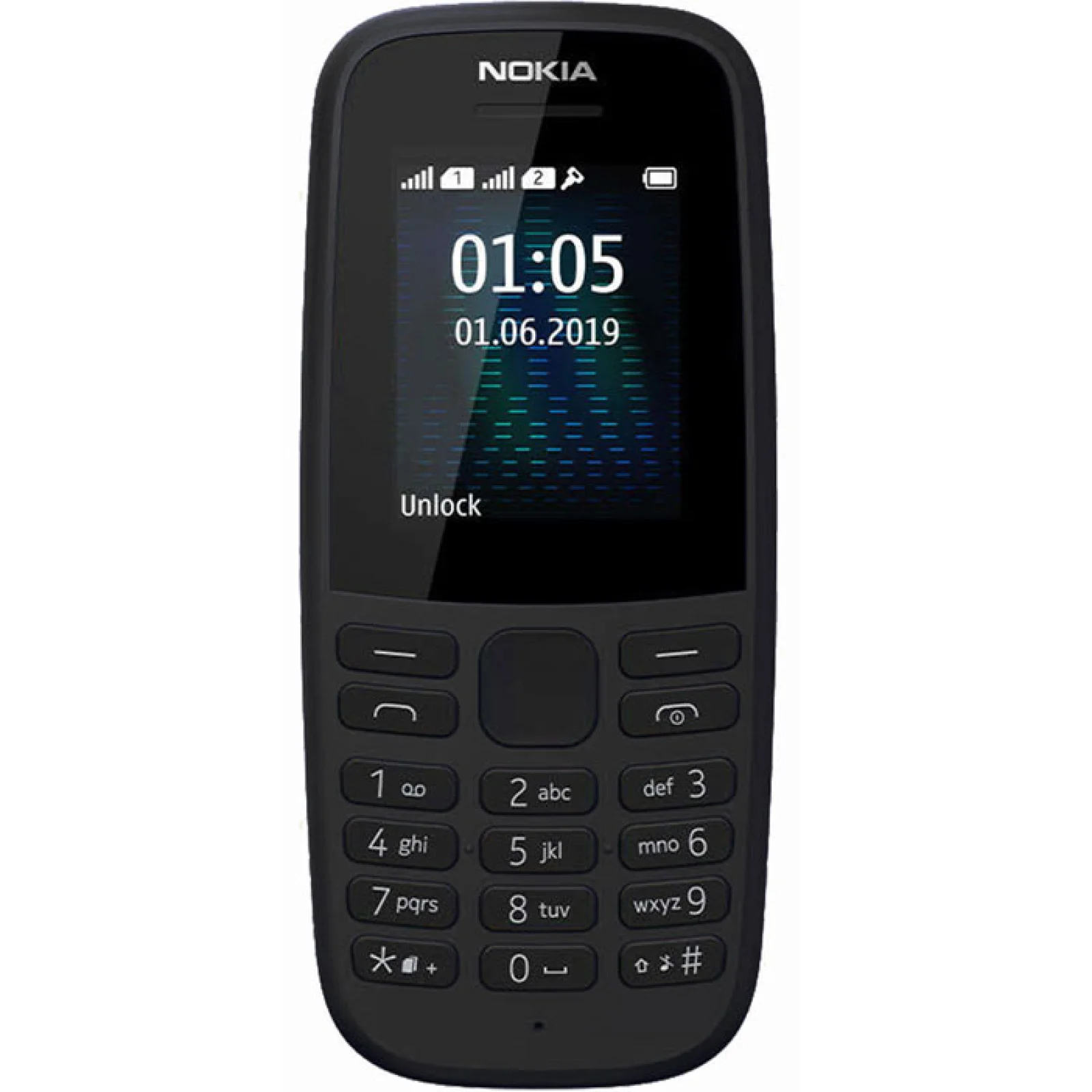 Мобильный телефон Nokia 105 2019 Single Sim Black UA
