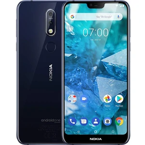 Цвет: Синий - Смартфон Nokia 7.1 4/64Gb Midnight Blue (11CTLL01A18)