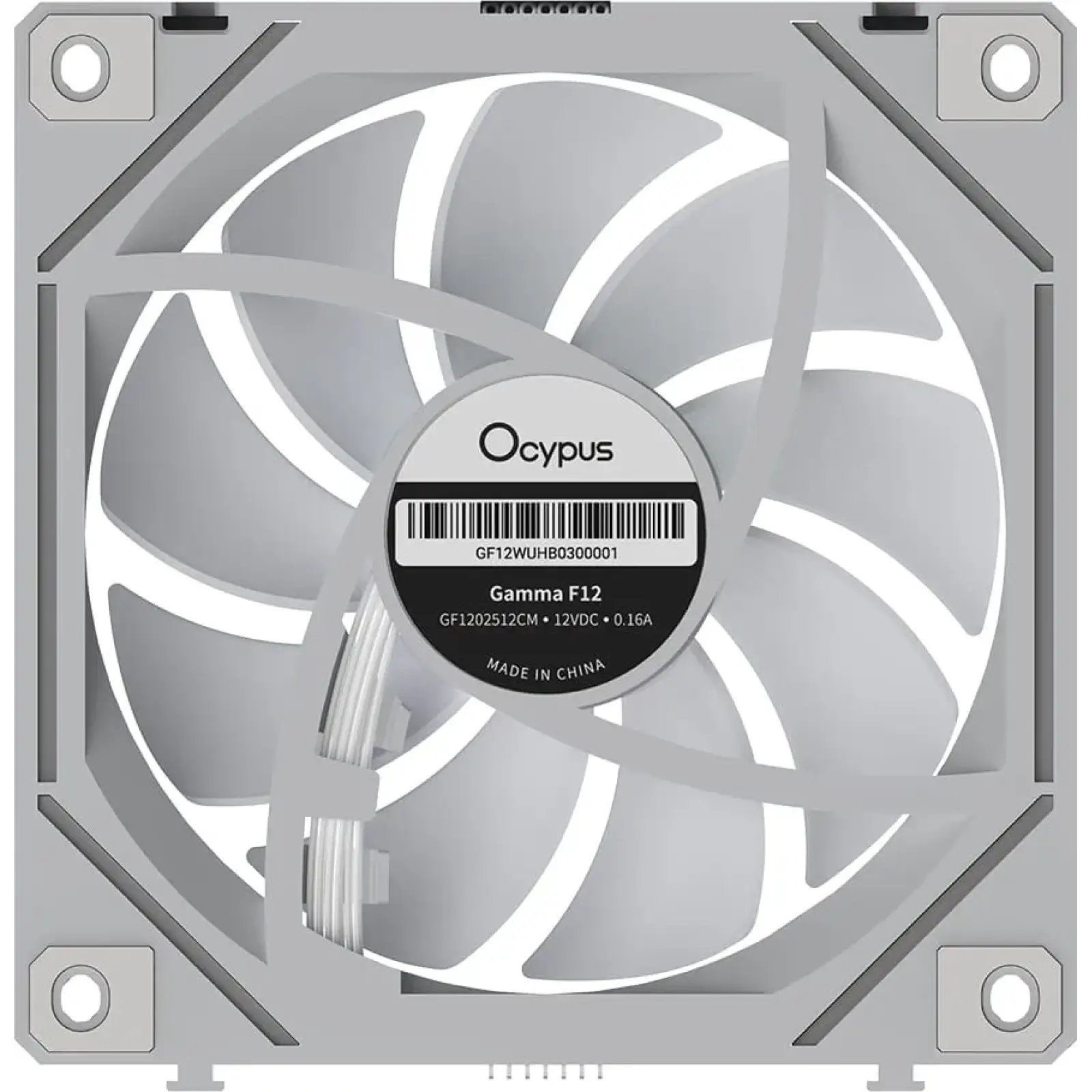 Корпусный вентилятор Ocypus GAMMA F12 UNI ARGB White (GAMMA-F12-WH1AM00U-GL) UA