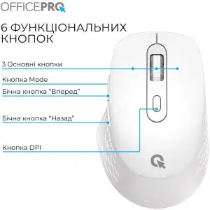 Миша бездротова OfficePro M265W White (M265W) UA