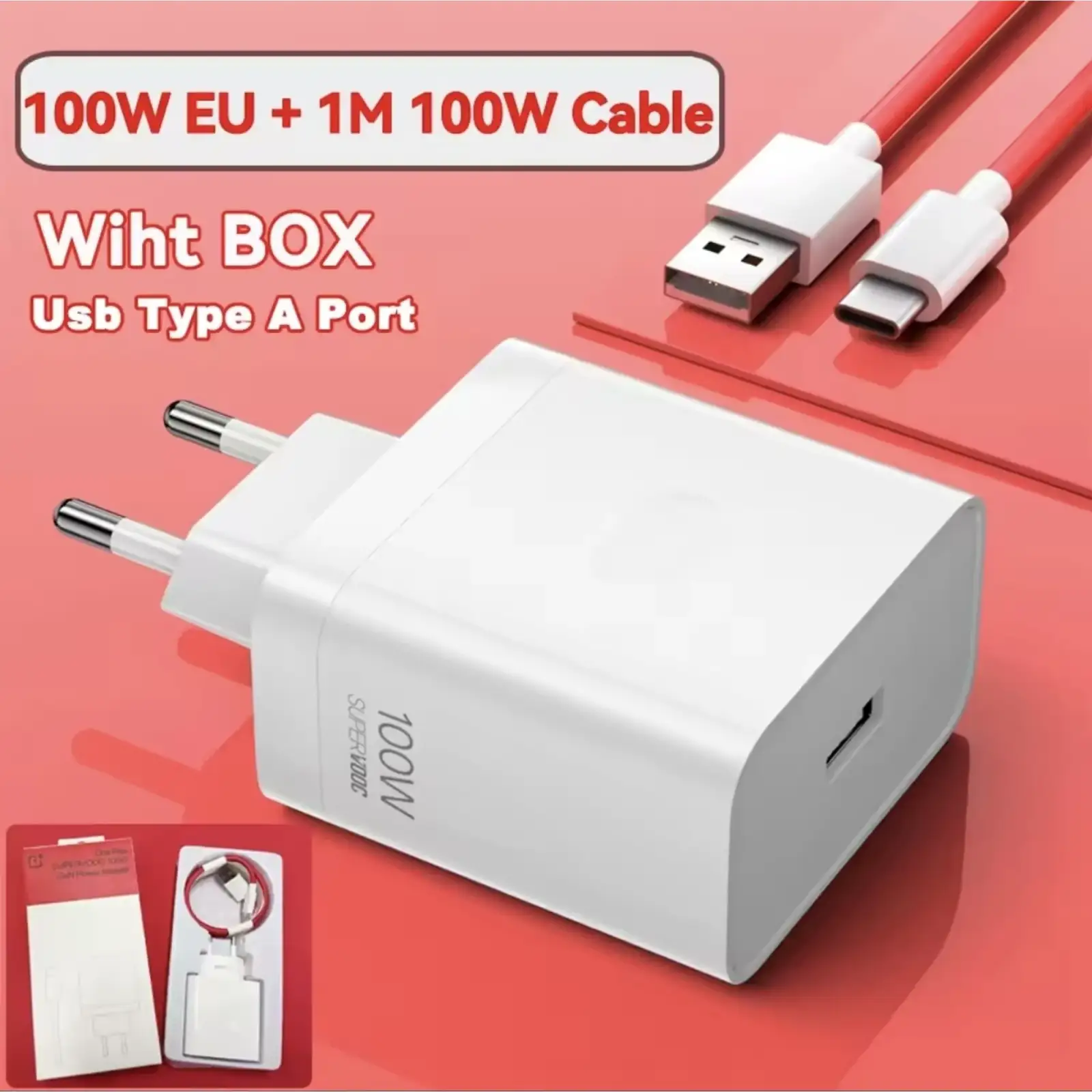 СЗУ OnePlus SUPERVOOC 100W Power Adapter White (with cable) EU