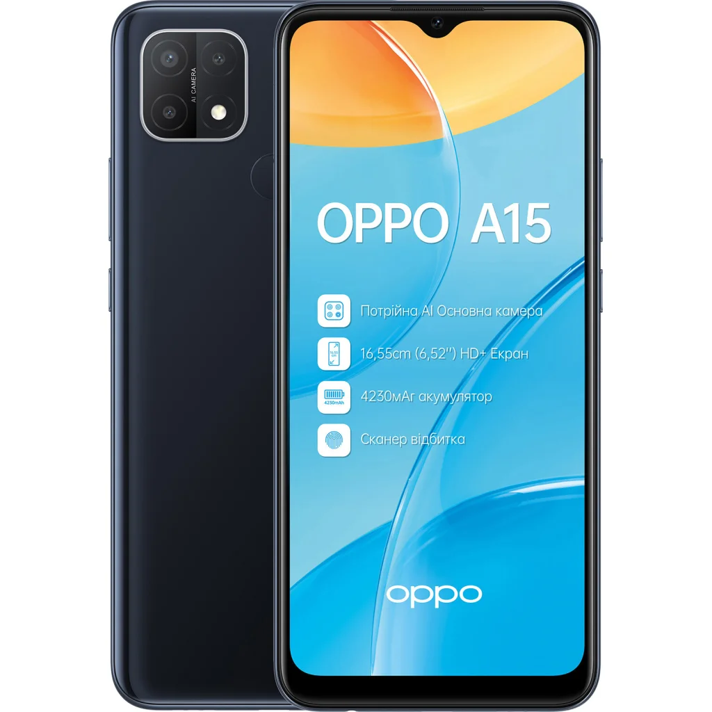 Смартфон Oppo A15 3/32Gb Black