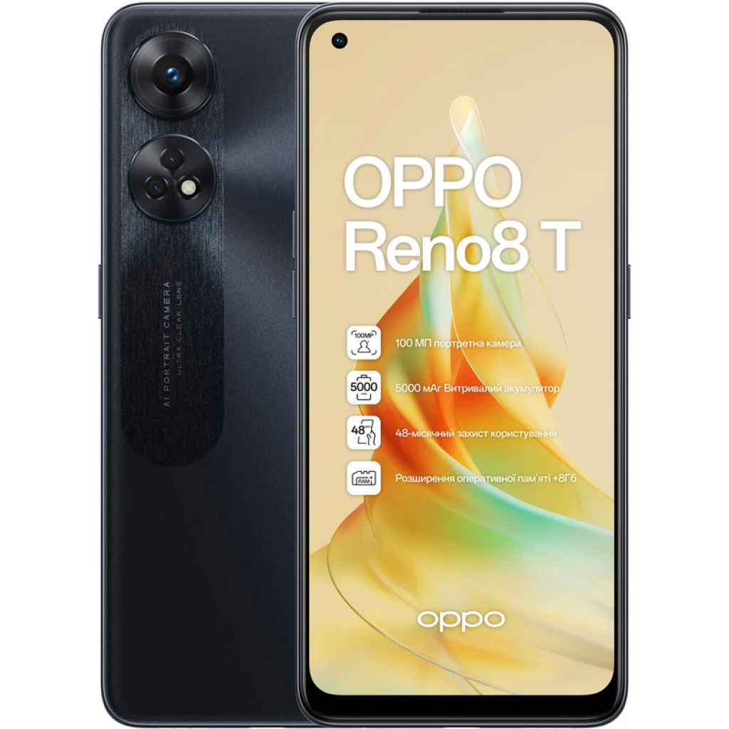Смартфон Oppo Reno8 T 8/128GB Midnight Black UA