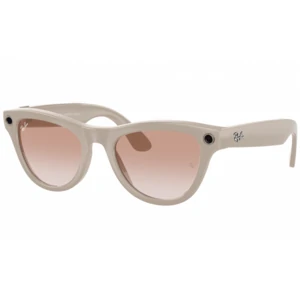 Окуляри віртуальної реальності Ray-Ban Meta Skyler Shiny Chalky Gray/Gradient Cinnamon Pink (RW4010 670013 52-20)