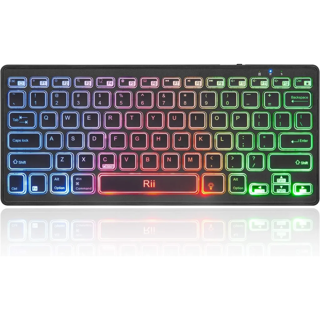 Клавиатура Rii K09 Multimedia Bluetooth with Rainbow Backlit