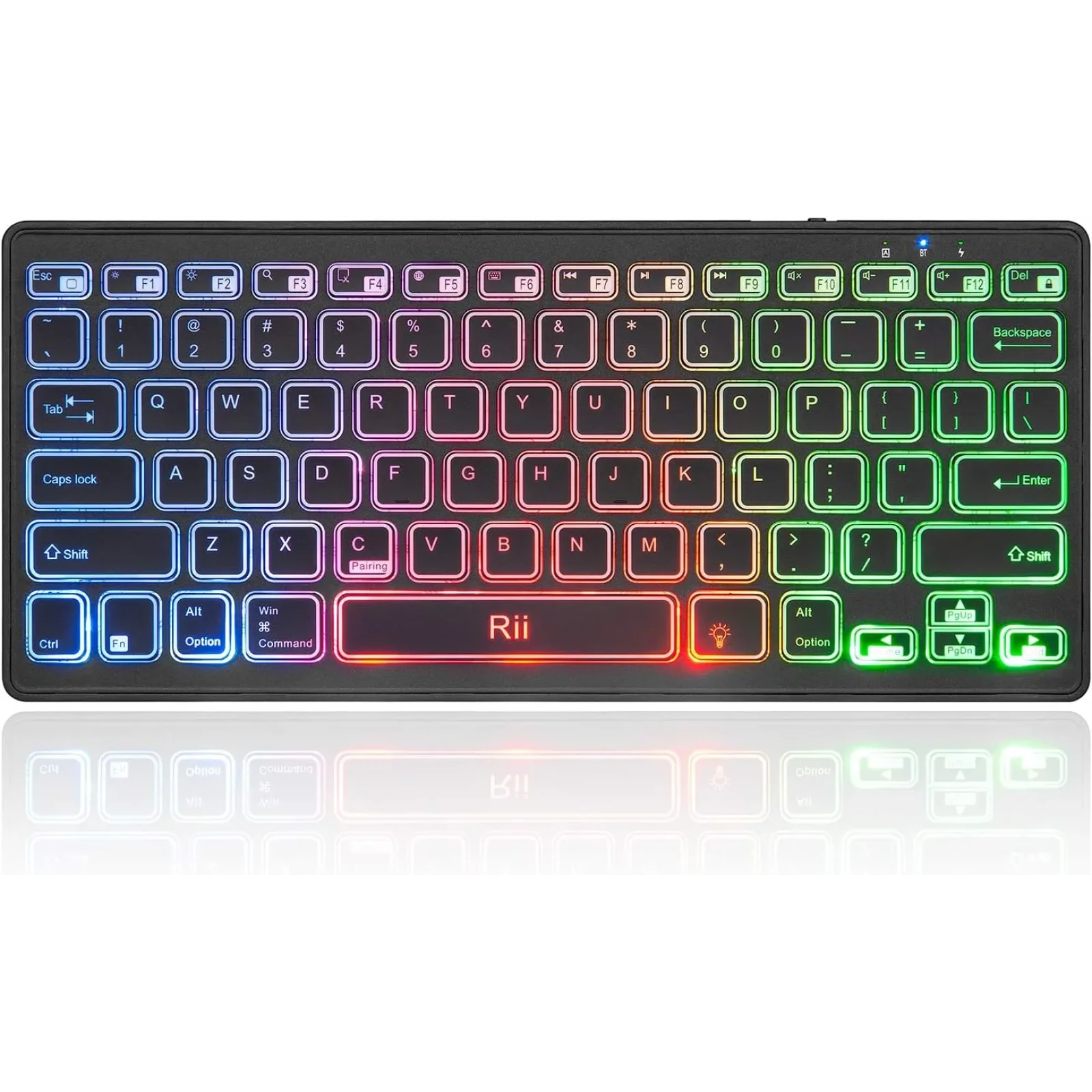 Клавиатура Rii K09 Multimedia Bluetooth with Rainbow Backlit