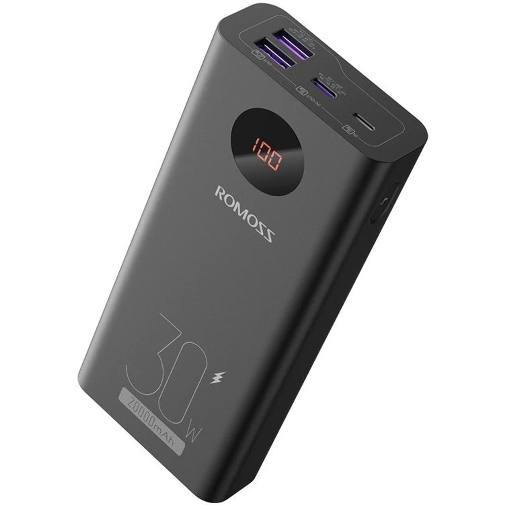Зовнішній акумулятор Romoss 20000mAh PEA20 30W Black (PEA20-192-2111H) UA