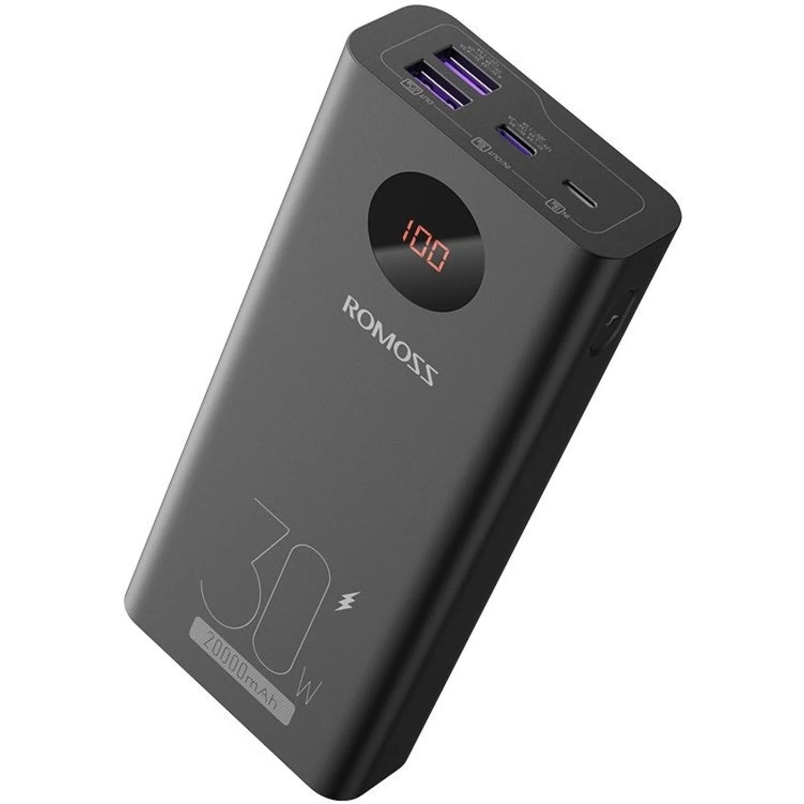Зовнішній акумулятор Romoss 20000mAh PEA20 30W Black (PEA20-192-2111H) UA