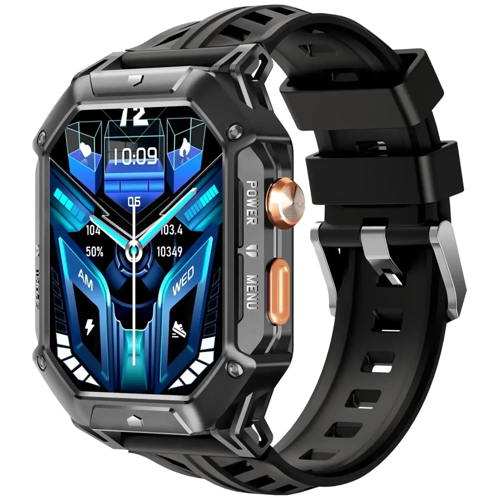 Смарт-годинник Oukitel BT80 Black (6931940754668) EU