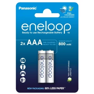 Акумулятор Panasonic Eneloop NI-MH AAA 800 мАг, 2 шт., BK-4MCDE/2CP UA