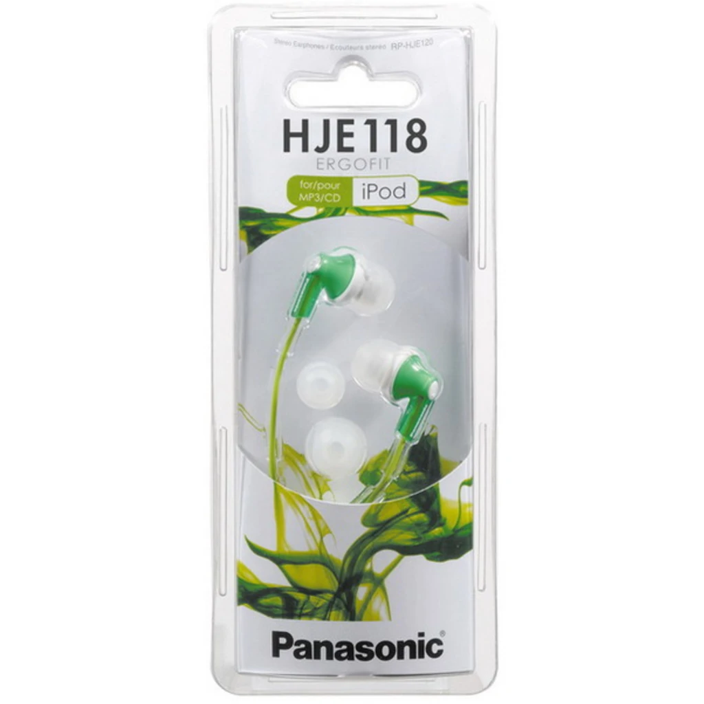 Навушники внутрішнього типу PANASONIC RP-HJE118GU-G Green