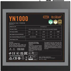 Блок питания PcCooler 1000W YN1000 (P5-YN1000-G1FFBK1-EU) UA