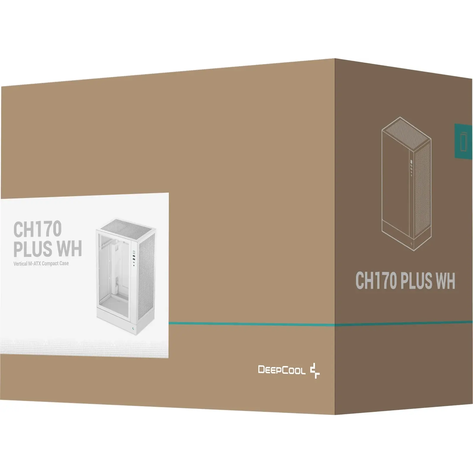 Корпус Deepcool CH170 PLUS White Без БП (R-CH170-WHNGM0-G) UA