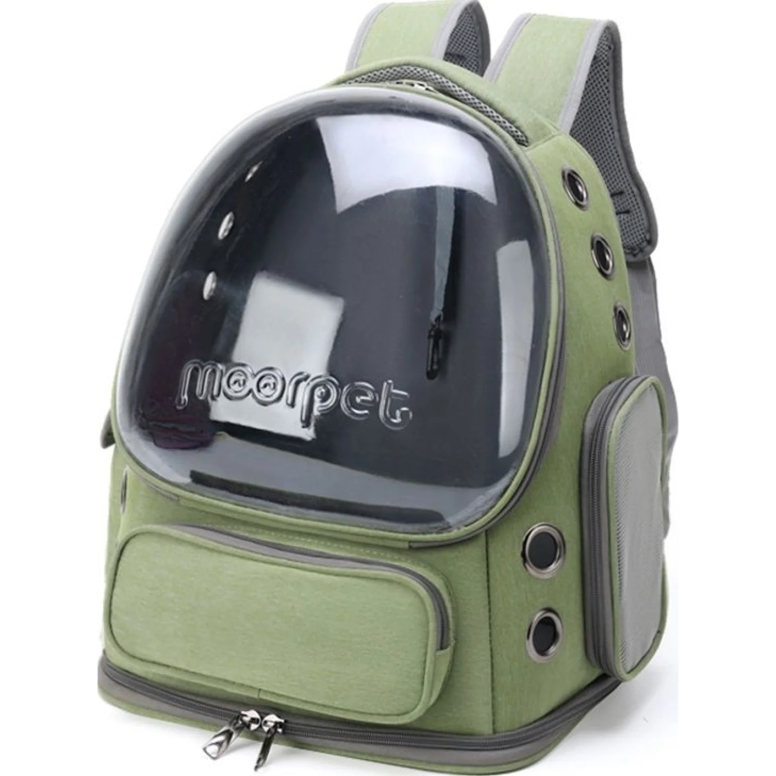Рюкзак-переноска MOORPET 5041 Portable Double Shoulder Cat Green