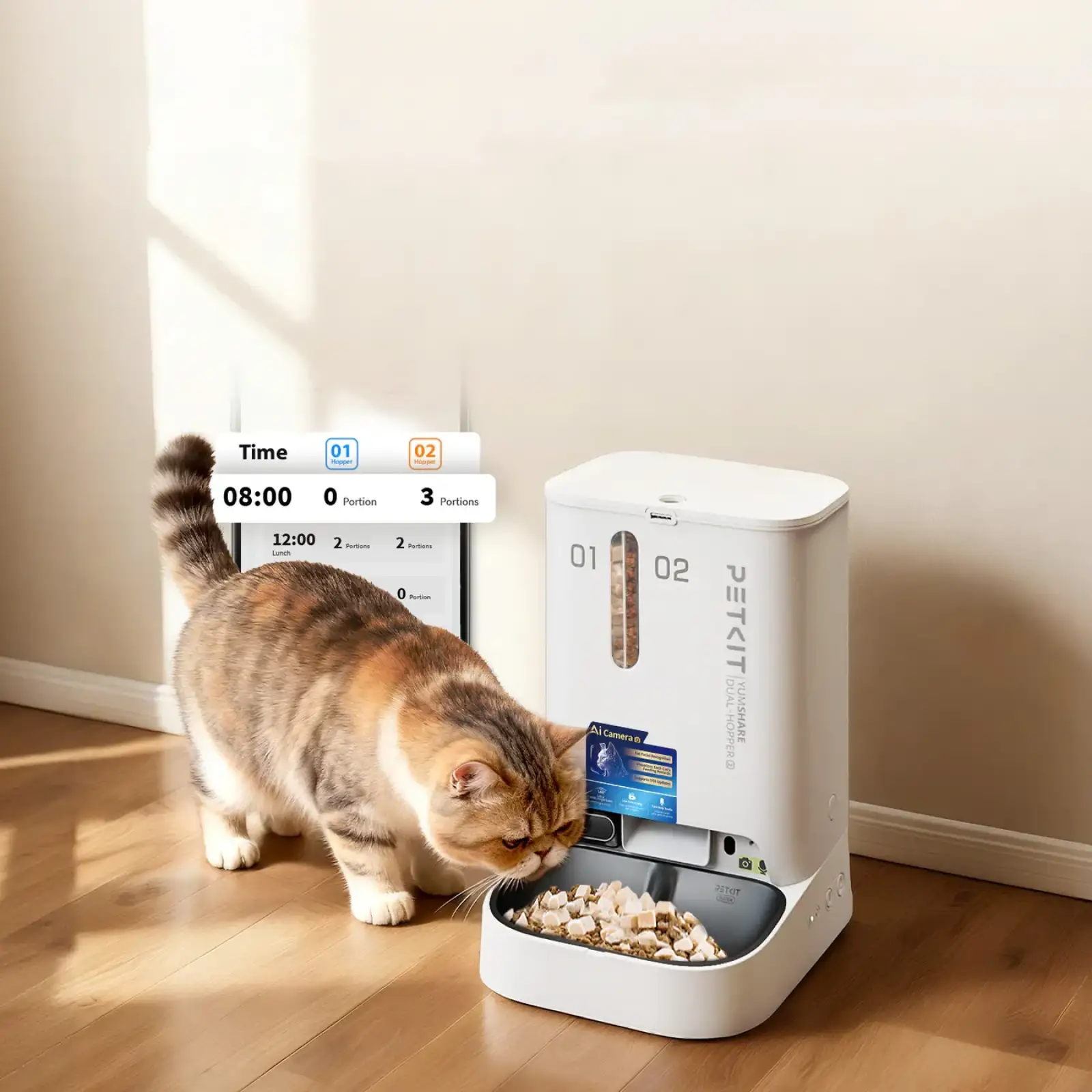 Смарт кормушка PETKIT YUMSHARE DUAL-HOPPER 2 with Cam P592 UA