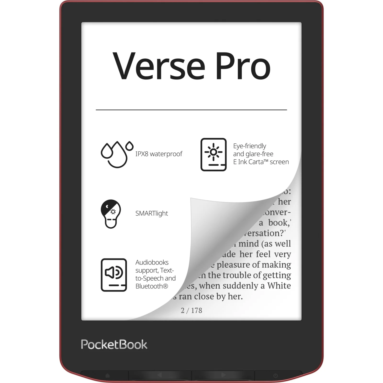 Електронна книга PocketBook 634 Verse Pro Passion Red (PB634-3-CIS, PB634-3-WW)