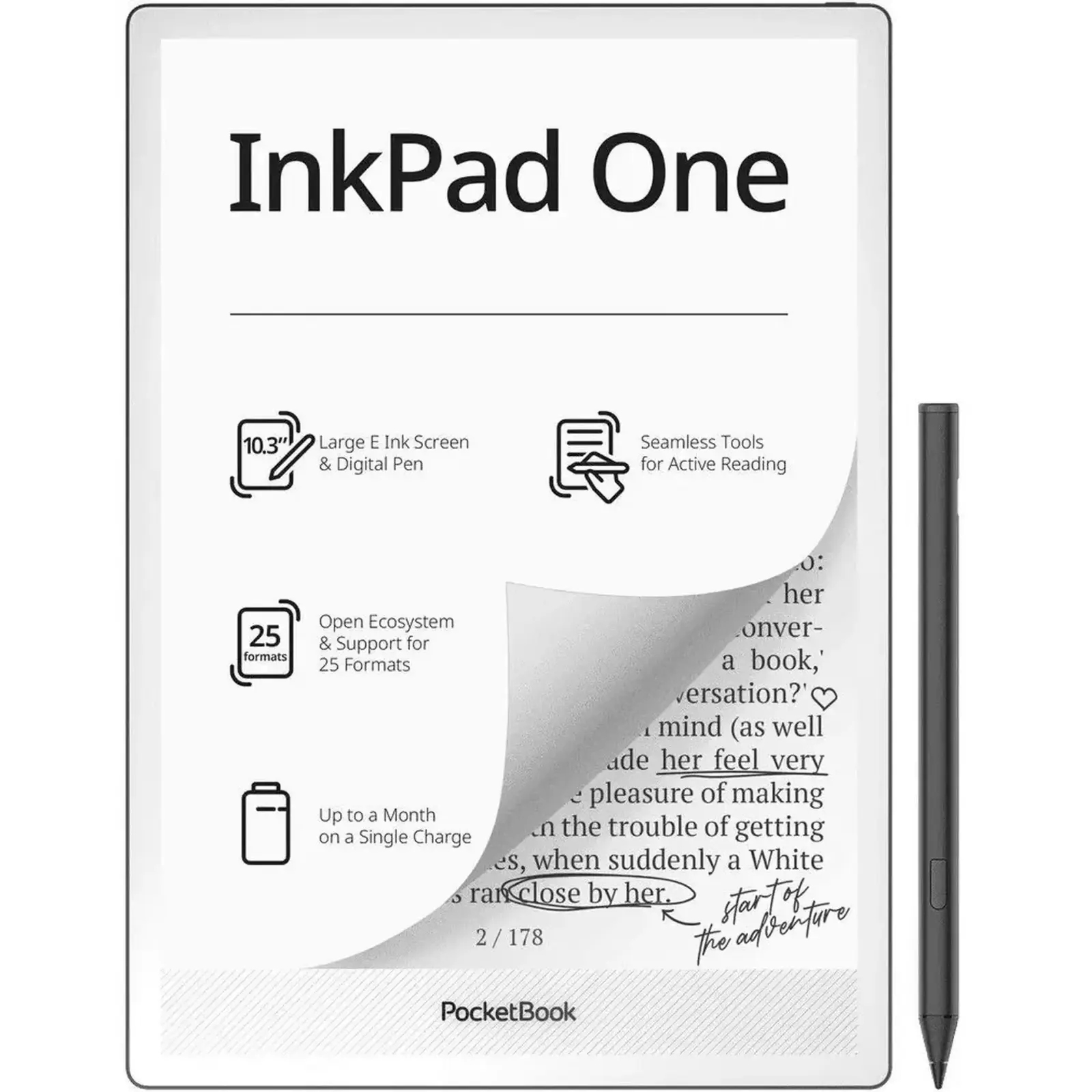 Электронная книга PocketBook 1030 InkPad One Matte Black (PB1030-8-WW) UA
