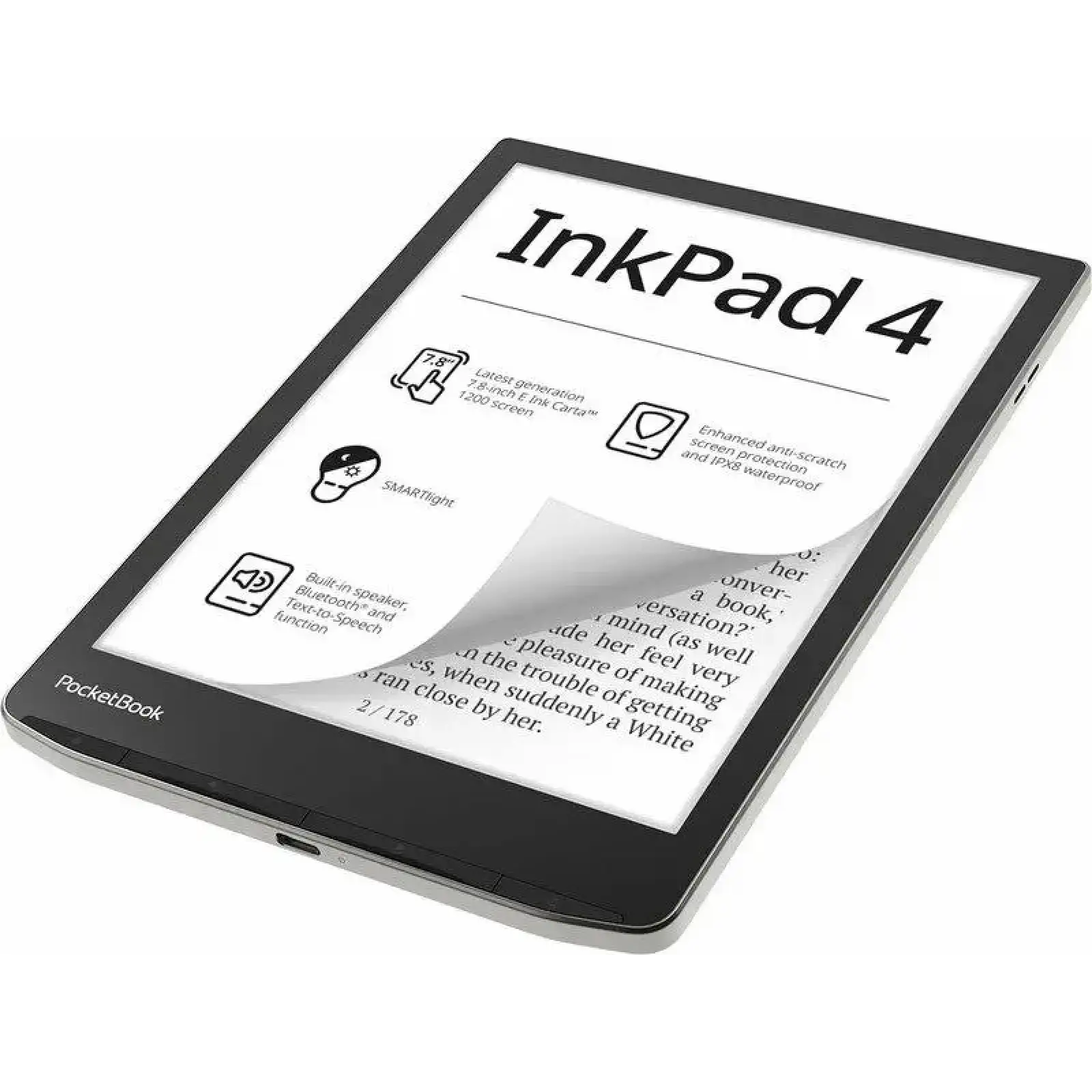 Електронна книга PocketBook 743G InkPad 4 Stardust Silver (PB743G-U-CIS, PB743G-U-WW)