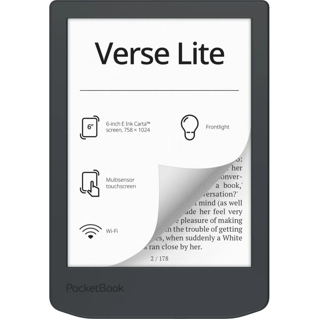 Електронна книга PocketBook 619 Verse Lite Midnight Grey (PB619-T-CIS)