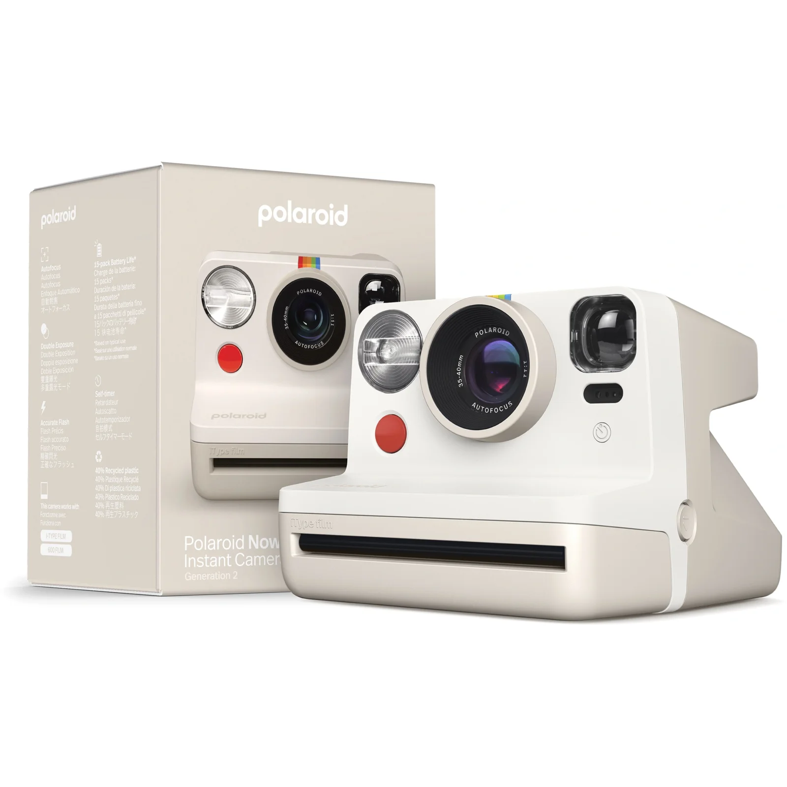 Фотокамера моментальной печати Polaroid Now Gen 2 Vintage White