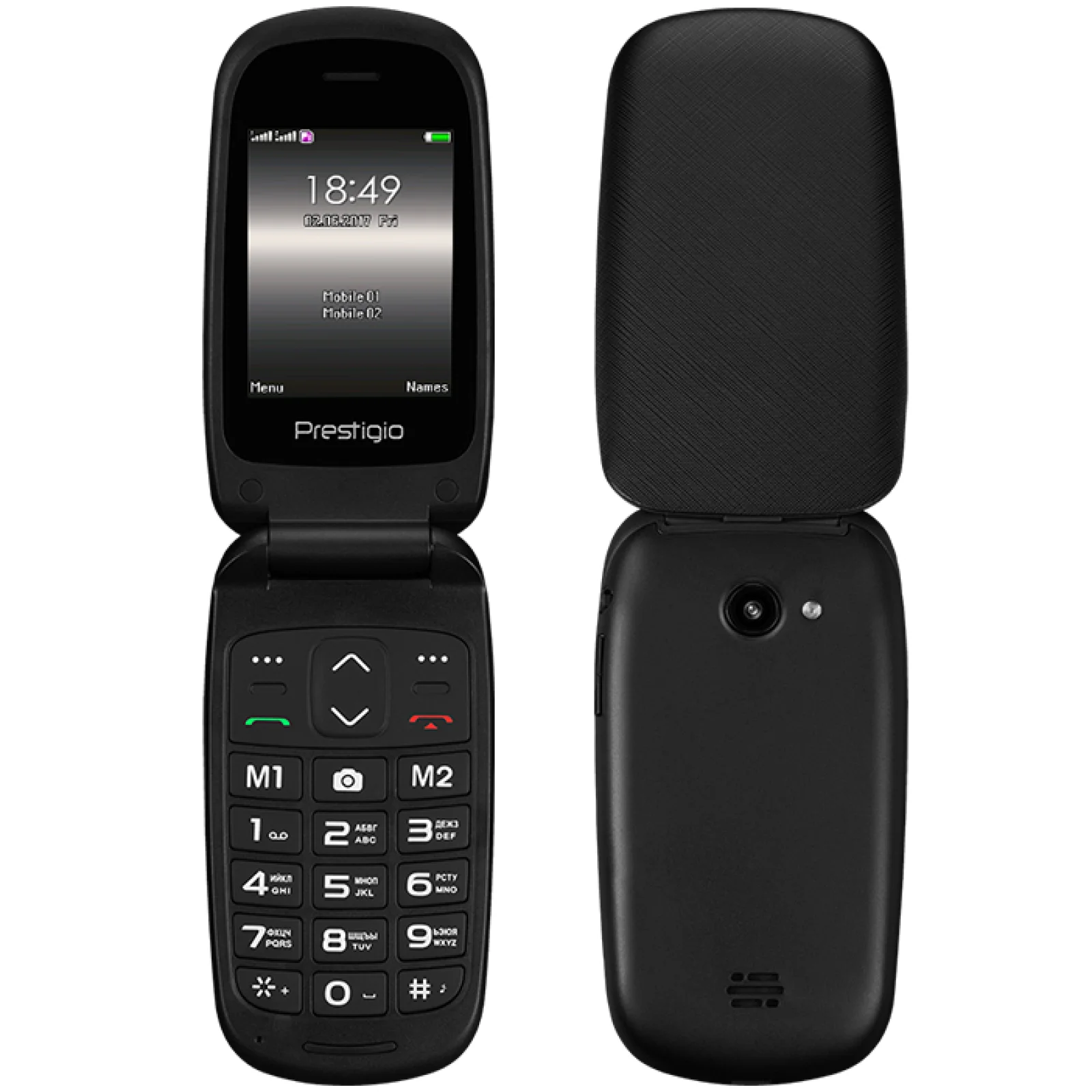 Мобільний телефон Prestigio Grace B1 +1242 Duo Black UA