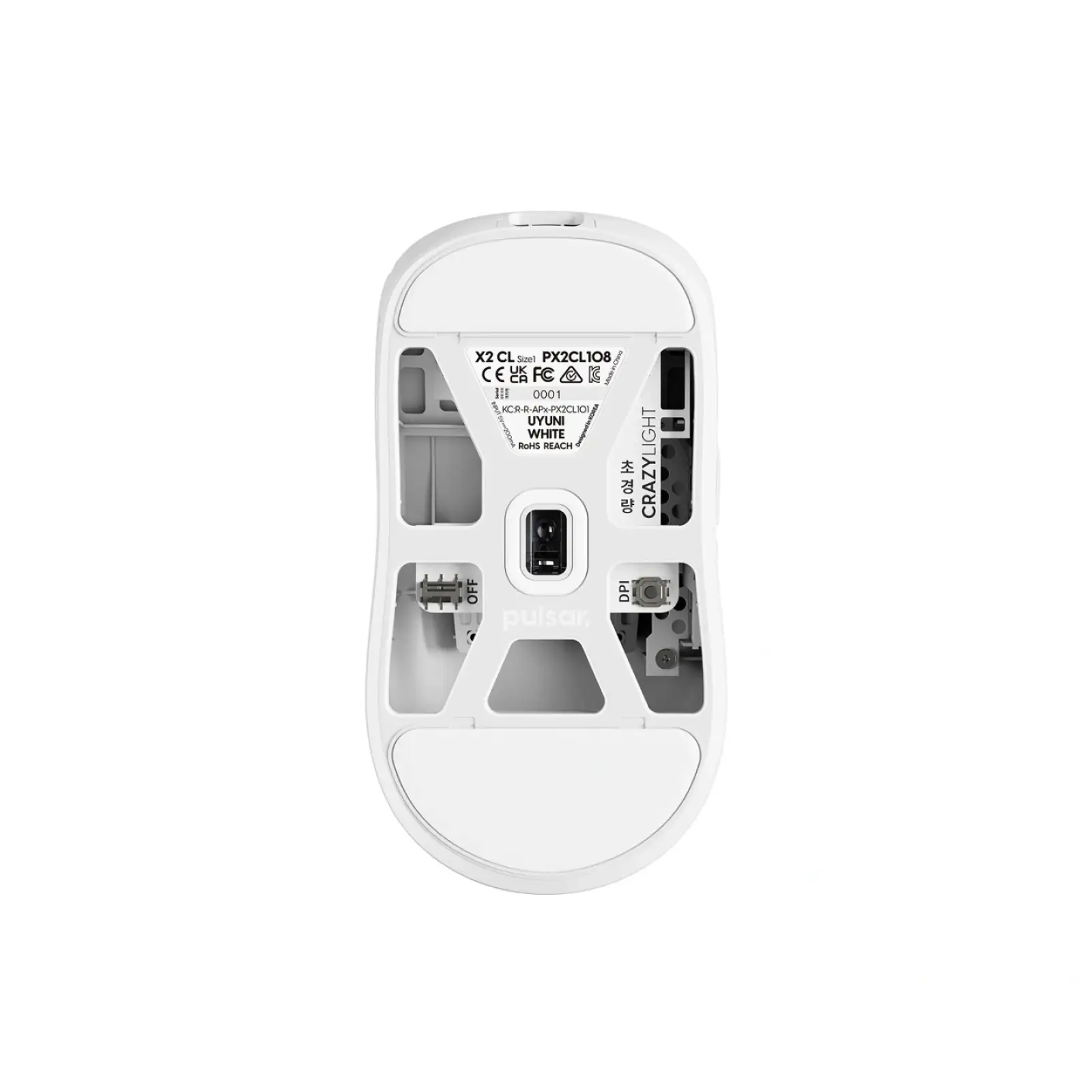 Миша бездротова Pulsar X2 CrazyLight White (PX2CL108) UA