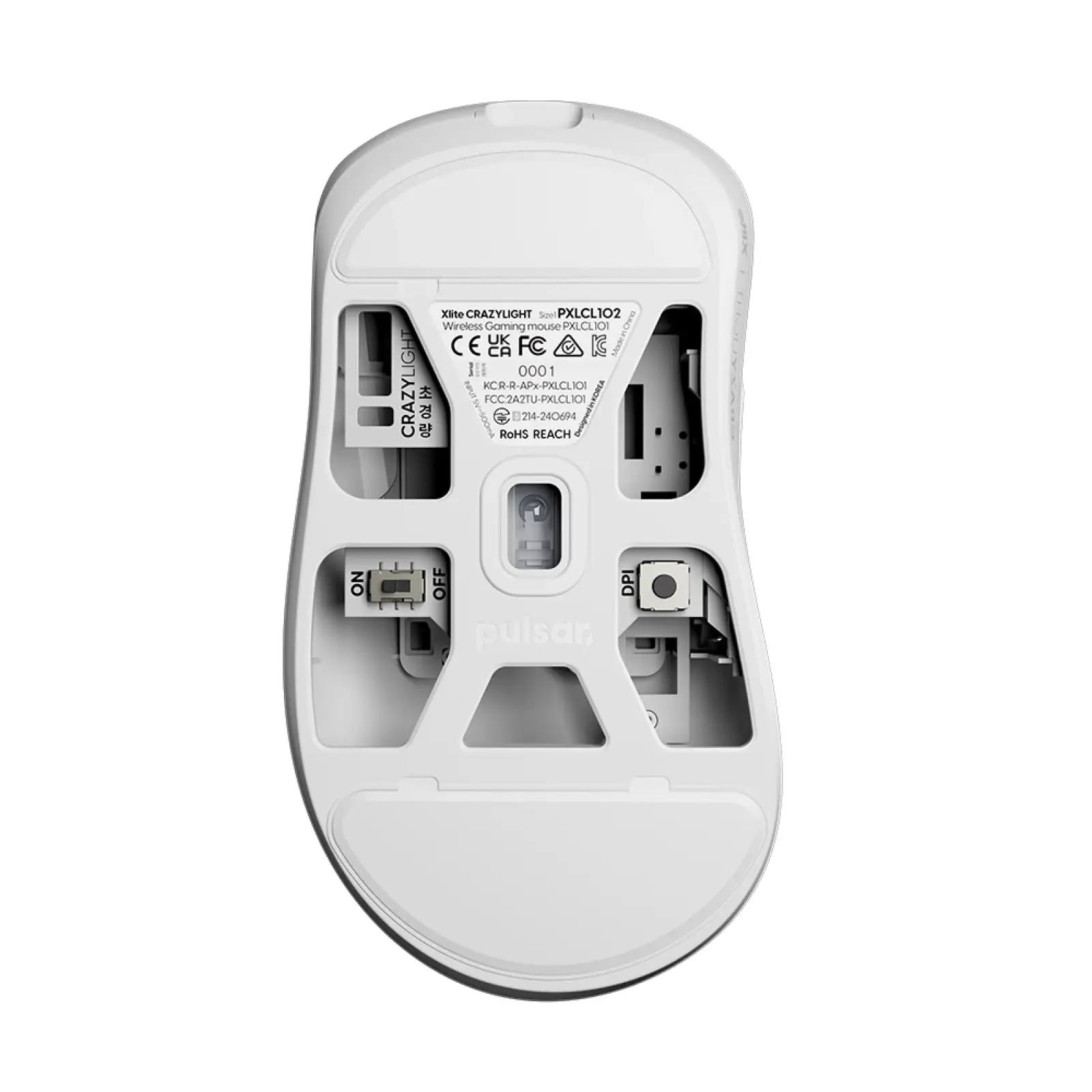 Миша бездротова Pulsar Xlite Crazylight Medium 8К White (PXLCL202) UA