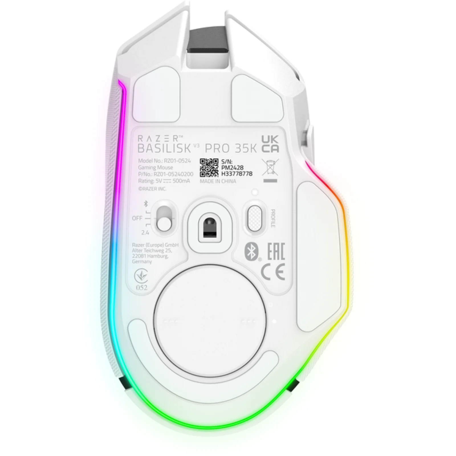 Миша Razer Basilisk V3 Pro 35K White (RZ01-05240200-R3G1) UA