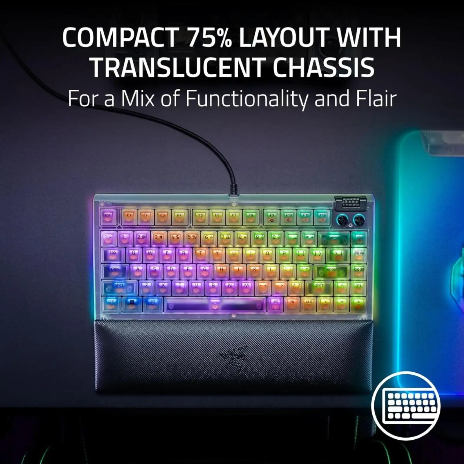 Клавіатура Razer BlackWidow V4 RGB Mechanical Tactile Switch Phantom White (RZ03-05003500-R3M1) UA