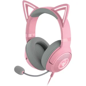 Цвет: Розовый - Наушники Razer Kraken Kitty V2 Quartz (RZ04-04730200-R3M1)