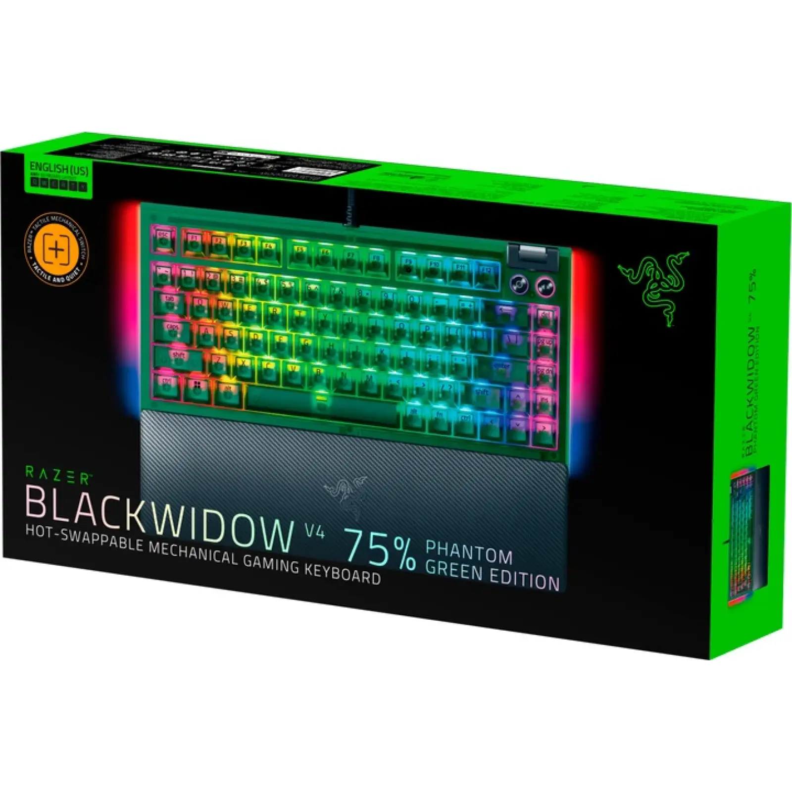 Клавіатура Razer BlackWidow V4 75% Phantom Green Edition (RZ03-05003300-R3M1)