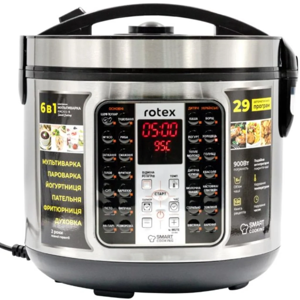 Мультиварка Rotex RMC401-B Smart Cooking UA