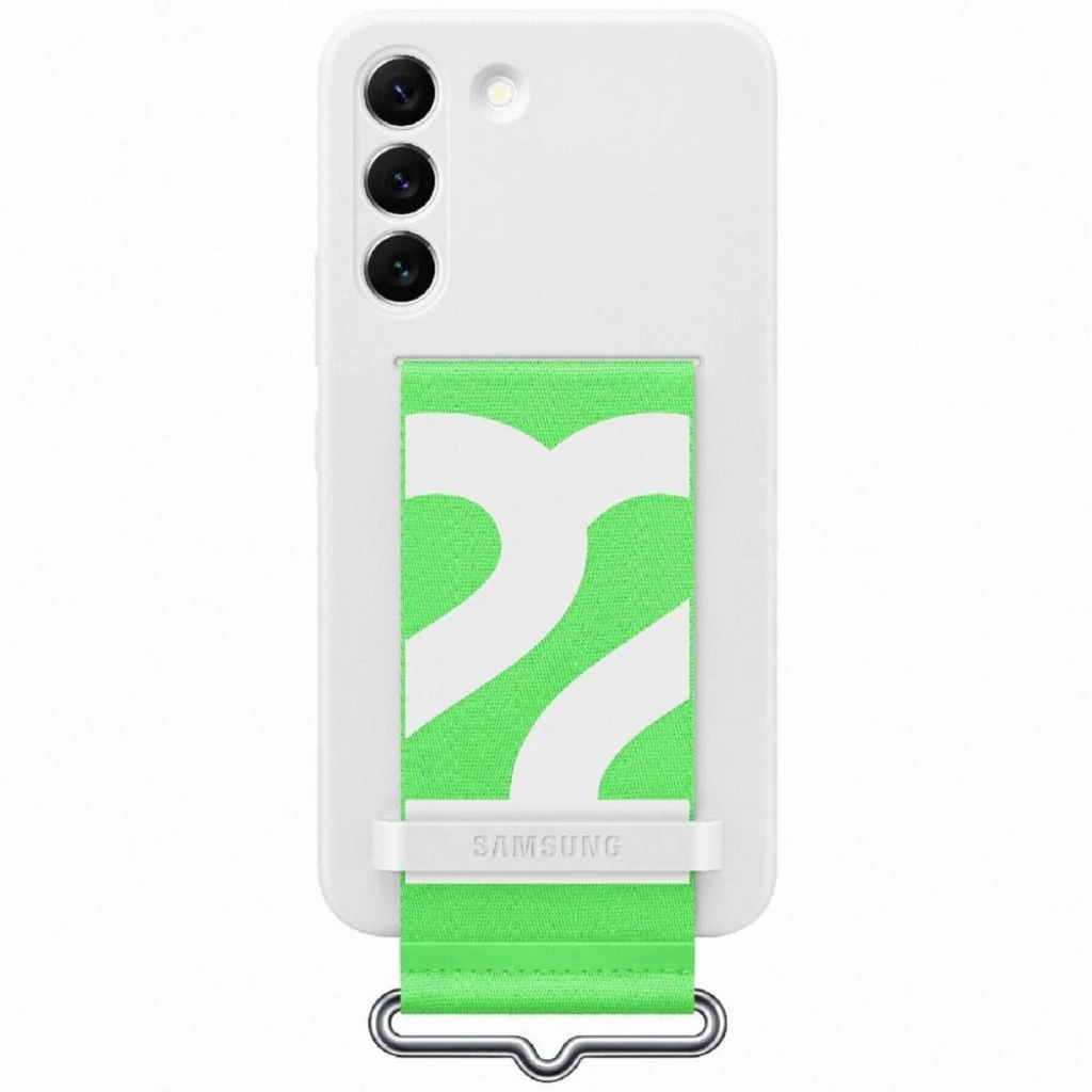 Чехол Samsung Silicone Cover with Strap White для Samsung Galaxy S22 Plus SM-S906 (EF-GS906TWEG)