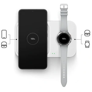 Бездротова зарядка Samsung Wireless Charger Pad Duo 15W with TA White (EP-P5400TWEG)